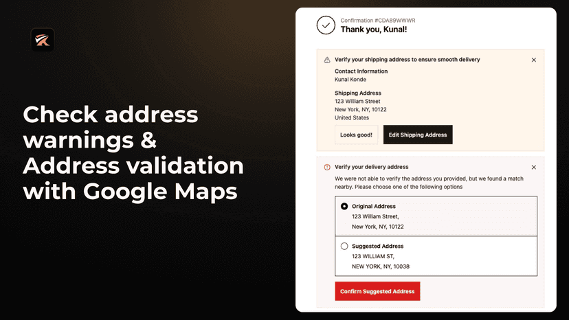 Check address and address validation with Google Maps