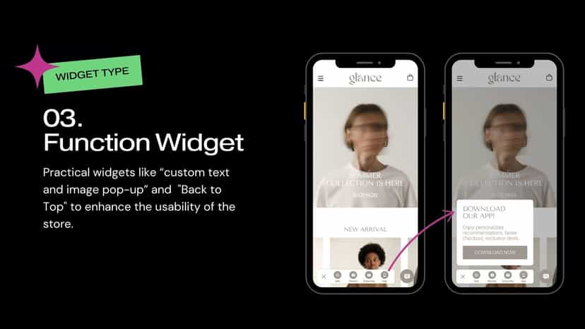 Enhance usability with "custom text/image" & "Back to Top".