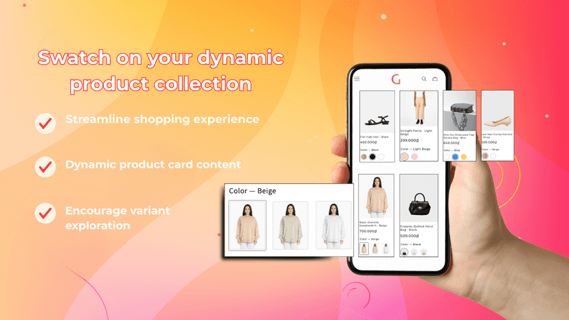 Swatch on product collection page