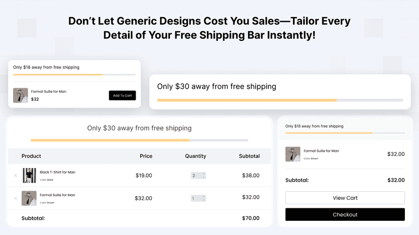 Instant Free Shipping Bar