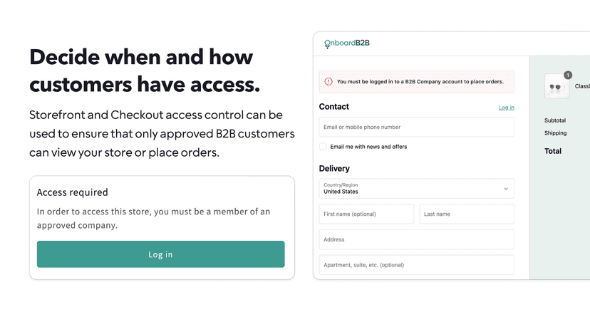 Access Control for Storefront Lock and Checkout Lock