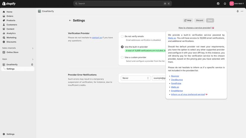 Application Settings