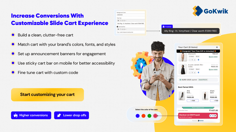 Customizable slide cart