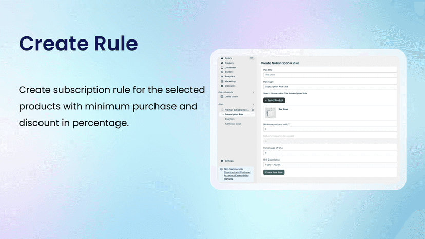 Rule based subscription