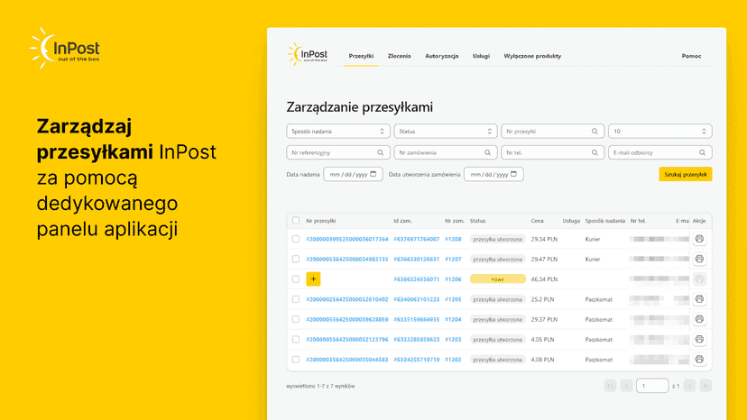 Zarządzaj przesyłkami InPost za pomocą dedykowanego panelu
