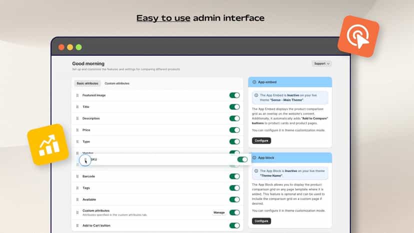 Admin interface