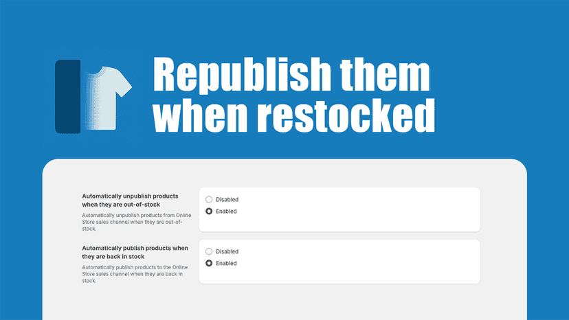 republish them when restocked