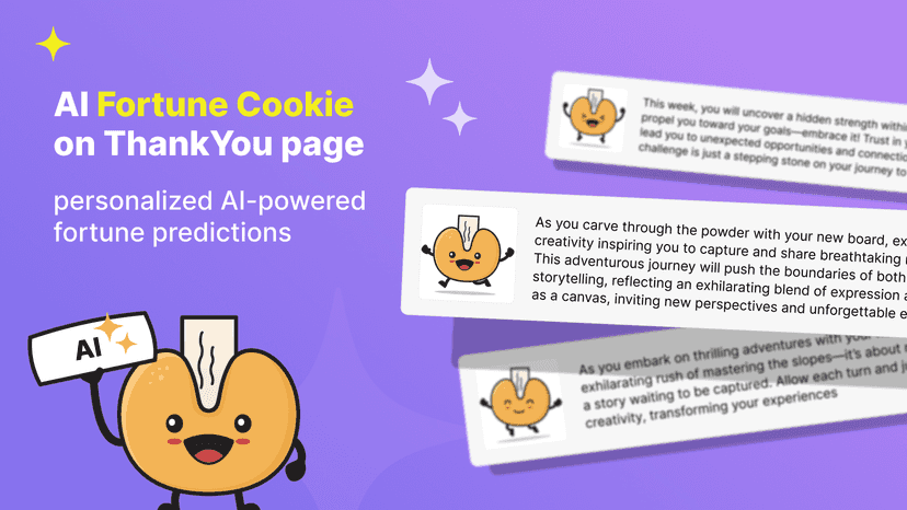 AI Fortune Cookie on ThankYou page