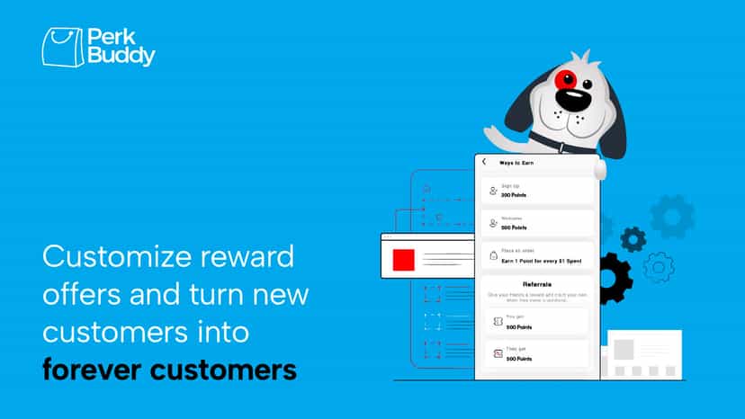 Cartoon dog showcases customizable reward system on mobile inter