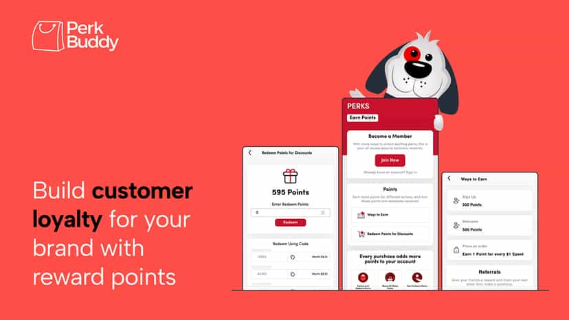 Different visual screens showing the loyalty widget promos