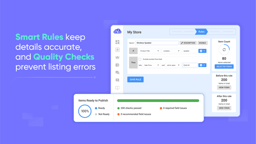 Feed smart rule and quality checks