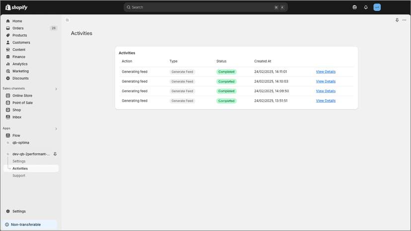 2Performant activyty page