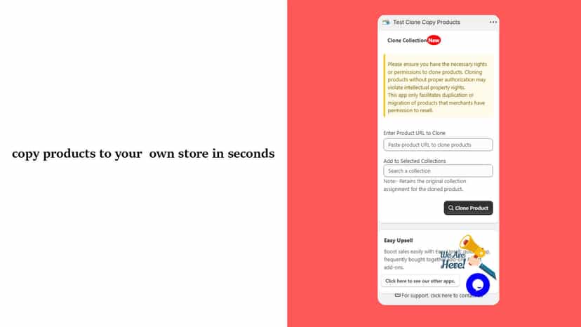Copy products to your own store in seconds with ease