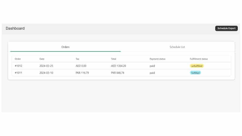 Order Dashboard