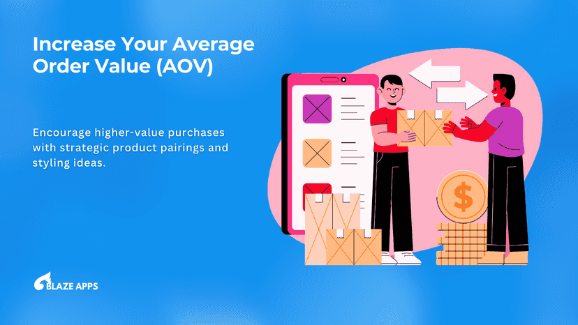 Upsell products increase AOV, cross sell or create bundle look