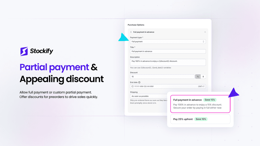 Partial payment & Appealing discount