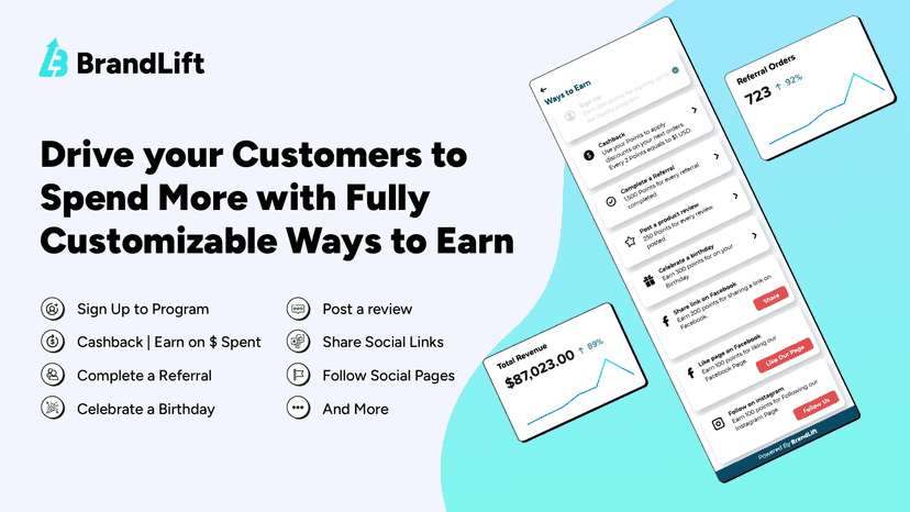 widget showing customizable ways to earn loyalty points
