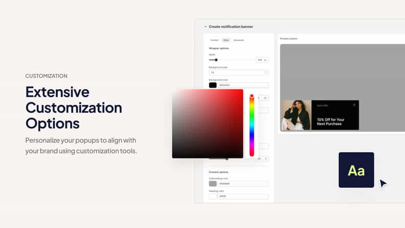 Extensive customization options to align with your brand.