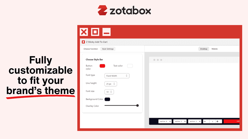Customizable Add to Cart Button settings for brand consistency