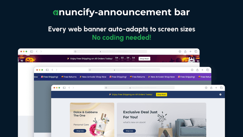 Anuncify web view bar