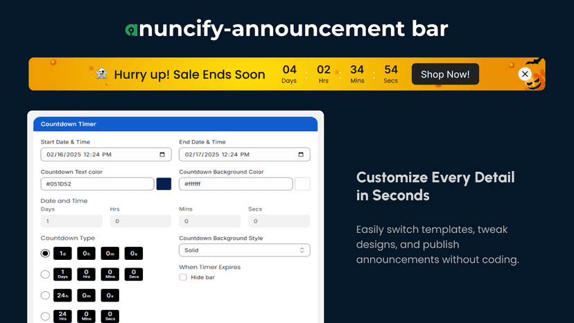 Anuncify Scheduling Bars