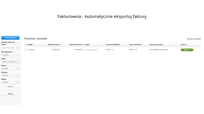 send document to fakturownia