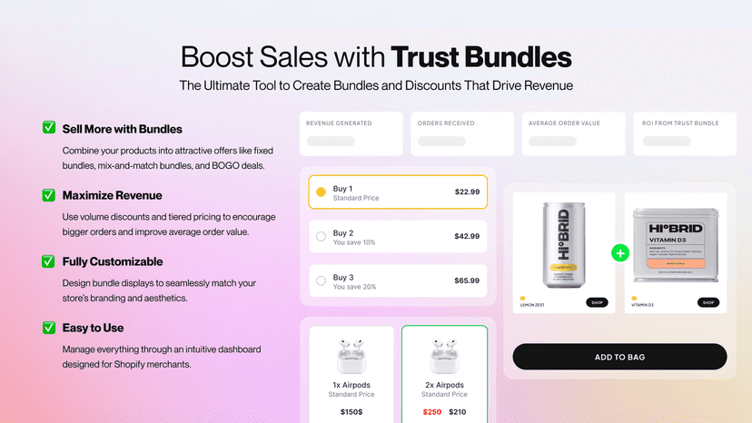 Boost sales with bundles & discounts - Trust Bundles Shopify App