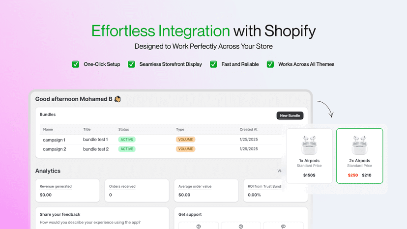 Seamless Shopify integration - Trust Bundles App