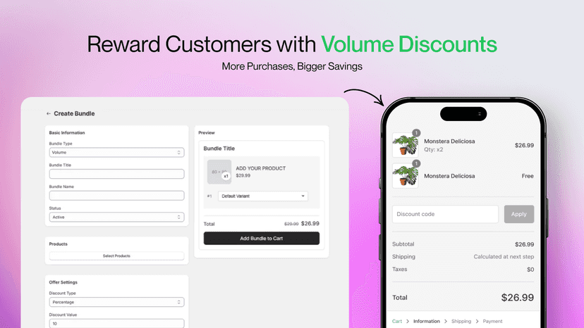 Volume discounts to boost sales - Trust Bundles App
