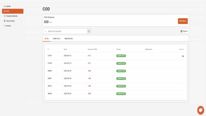 Manage shipments, extra-weight and COD invoices