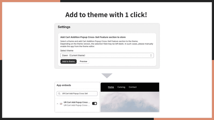 Cross-sell products can be freely selected.
