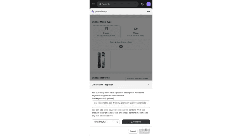 Propeller: use AI to generate content