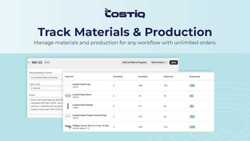 Track Materials & Production