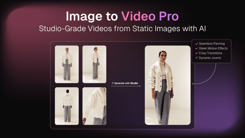 Convert Images to Studio Grade Videos