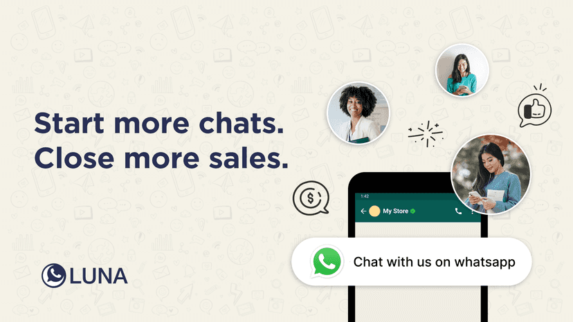 luna whatsapp chat button introduction