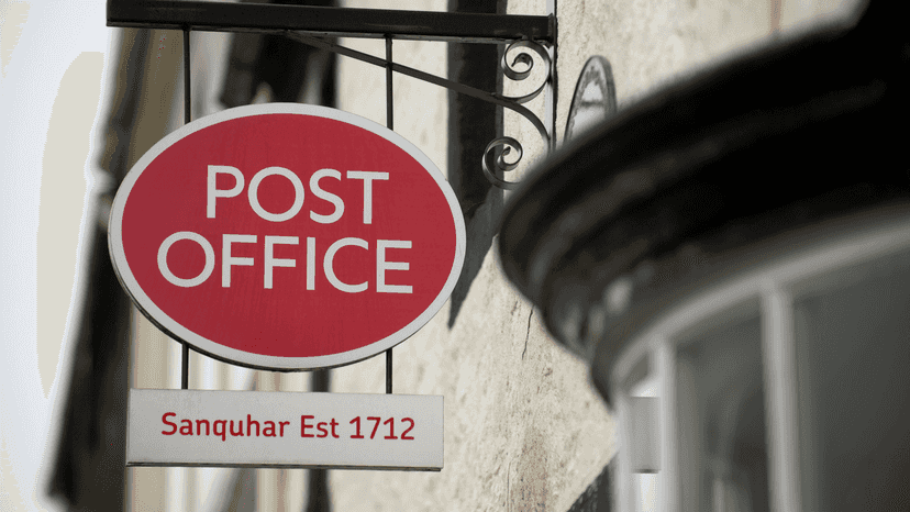 A UK Post Office Sign