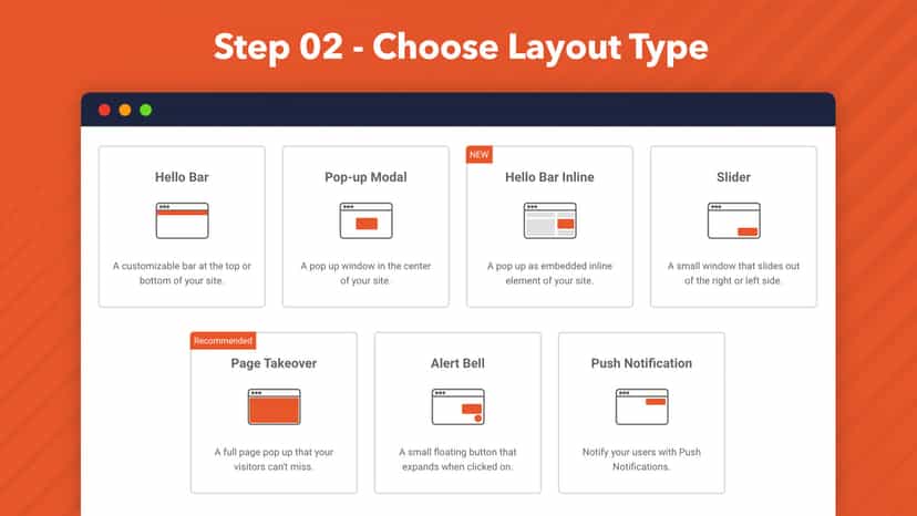 Hello Bar supports numerous layouts and placements