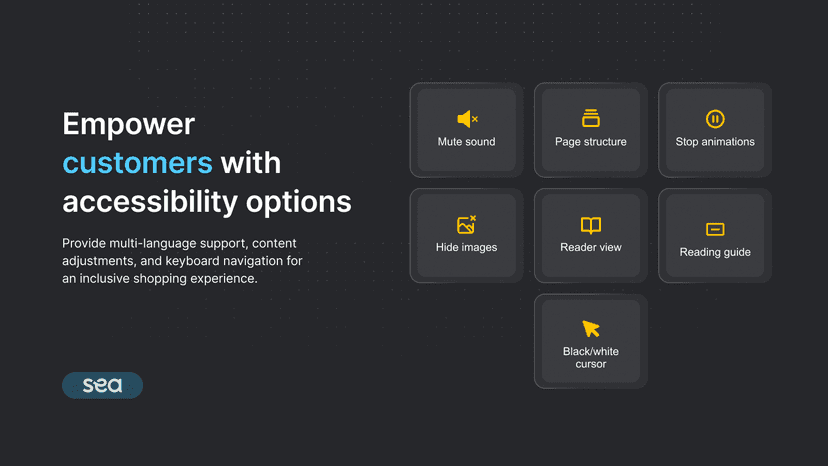 Empower customers with accessibility options