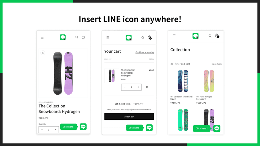 Insert LINE icon anywhere!