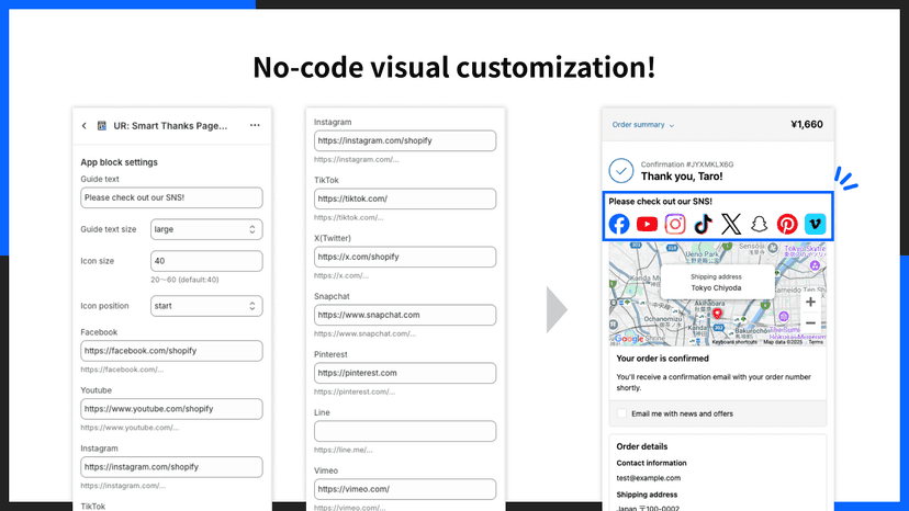 No-code visual customization!