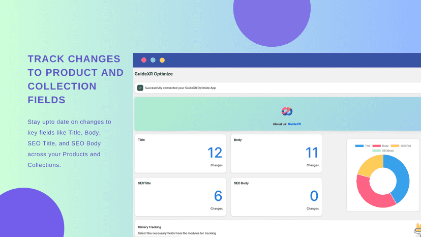 Track changes to Product and Collection Fields