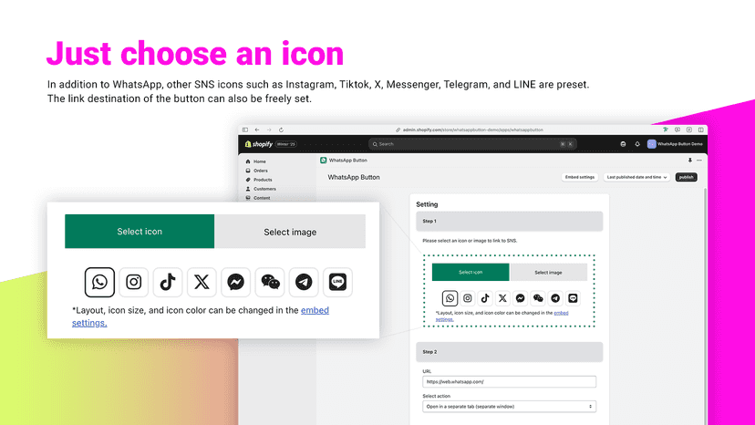 Just choose an icon