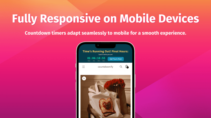 Responsive countdown timer that works seamlessly on mobile.