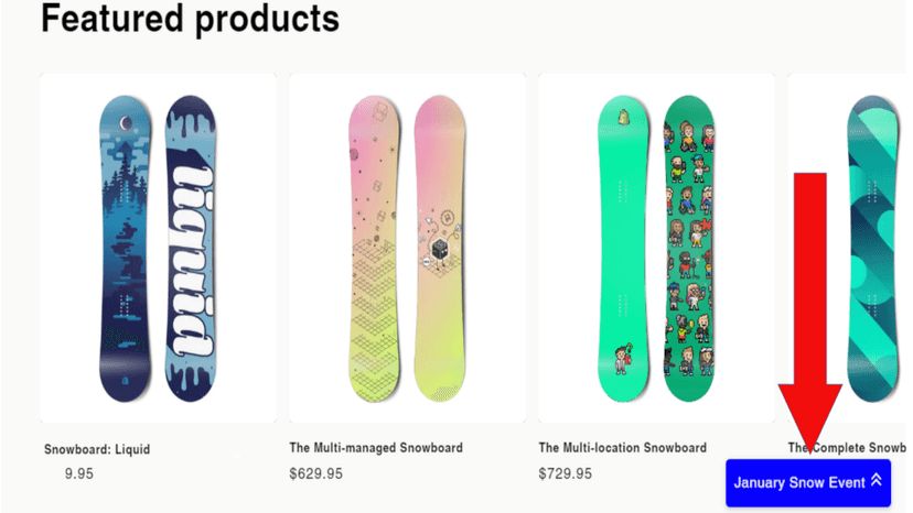 A small widget added to your cart in the bottom right.