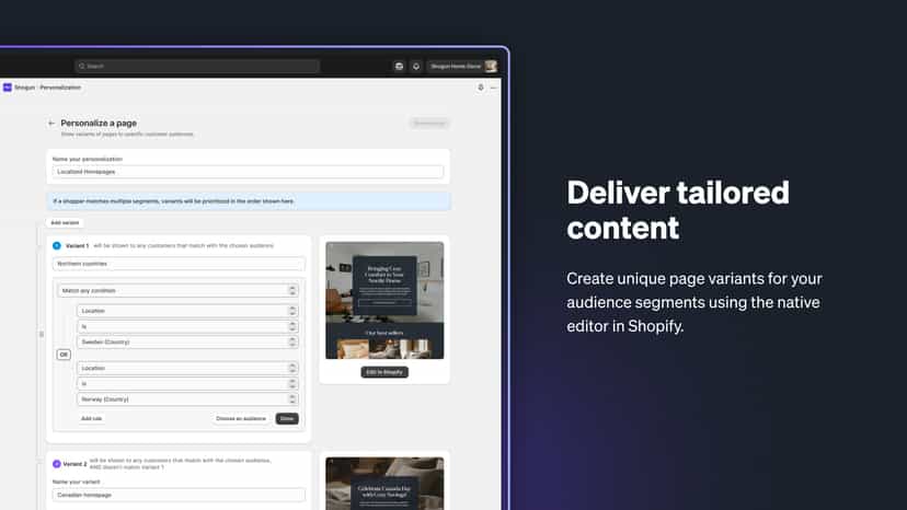 Deliver tailored content to your shoppers
