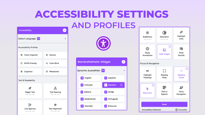 Different Accessibility Profiles and Features