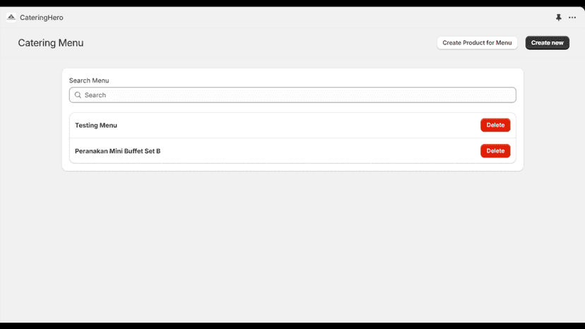 App home page