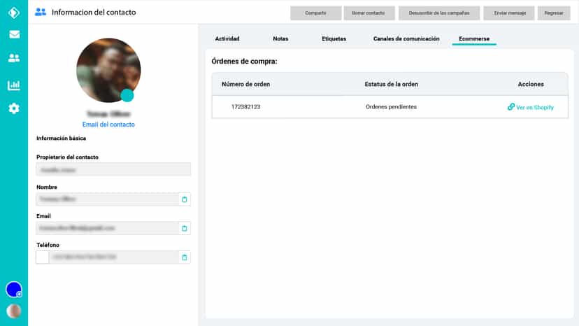Tikket contact info with ecommerce