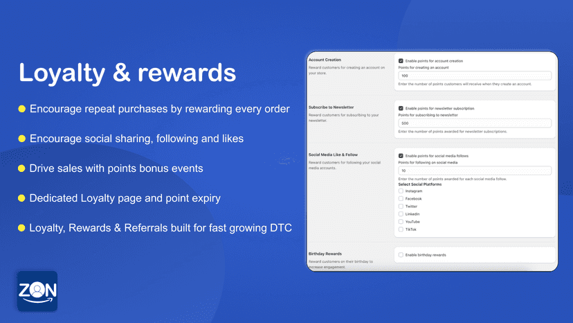 loyality and rewards for shopify store app