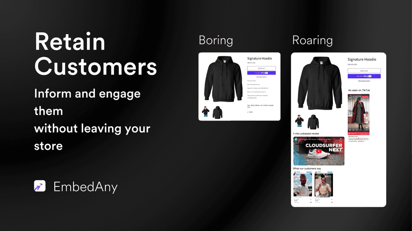 Inform and engage without letting customers leave